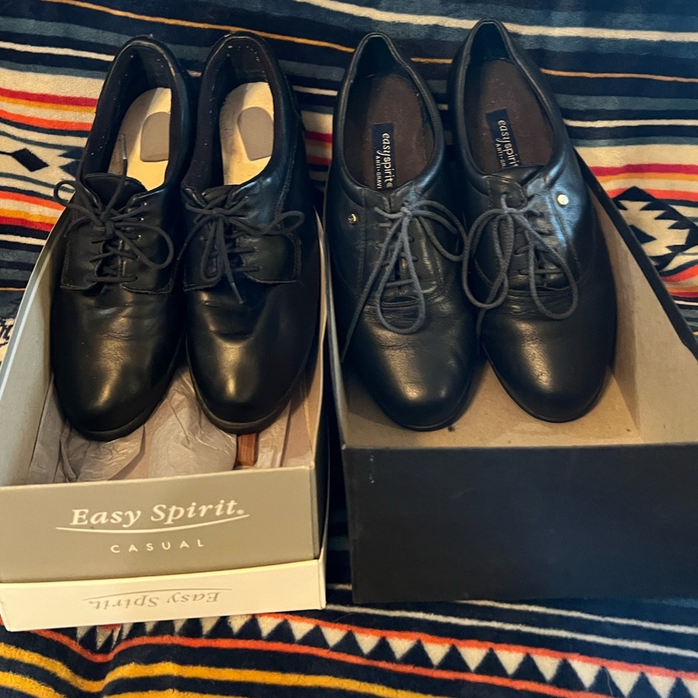 Two pair women’s East Spirit Comfort Oxfords. Size 10.
